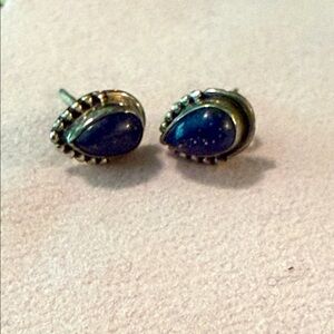 Lapis sterling silver Stud Earrings